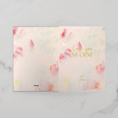 抽象芸術アート母の日あなたを愛する母 箔グリーティングカード (外側レイダウン)