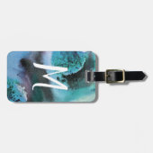 抽象芸術アート水カスタマイズ色：ブルース ラゲッジタグ (正面横)