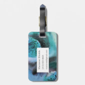 抽象芸術アート水カスタマイズ色：ブルース ラゲッジタグ (裏面縦)