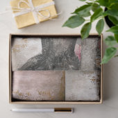 抽象芸術アート混合メディアガールグランジデコパージュ 薄葉紙 (ギフト)