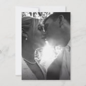 抽象芸術アート熱帯の波アクア結婚ピンク 招待状 (裏面)