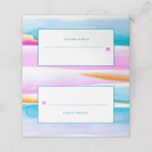 抽象芸術アート熱帯潮線イベント折り プレイスカード (外部開封)