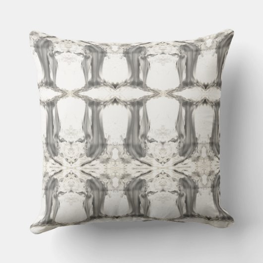 抽象芸術アート白黒グレイ装飾用クッション クッション (裏面)