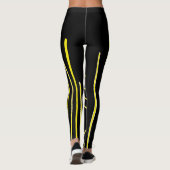 抽象芸術アート白黒ラインツウィルミニマリズムLe レギンス (裏面)