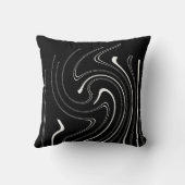 抽象芸術アート白黒ラインツウィールミニマリズム クッション (裏面)
