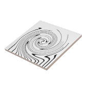 抽象芸術アート白黒ラインツウィールミニマリズム タイル (側面)