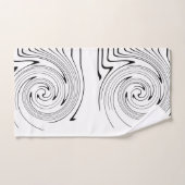 抽象芸術アート白黒ラインツウィールミニマリズム バスタオルセット (ハンドタオル)