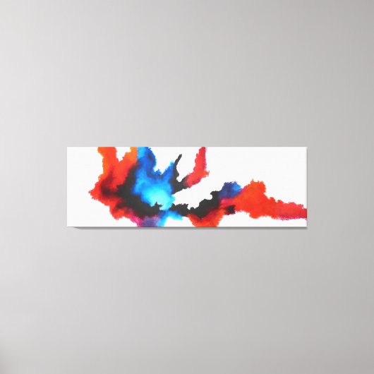 抽象芸術アート白黒絵画表現者 キャンバスプリント (正面)