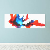 抽象芸術アート白黒絵画表現者 キャンバスプリント (インサイチュ (ウッドフロア))