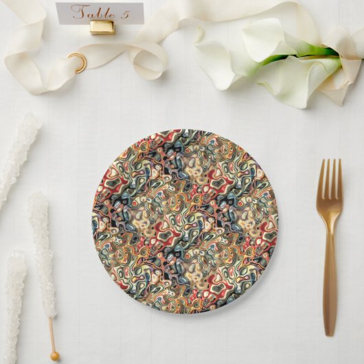 抽象芸術アート紙プレート ペーパープレート (ウェディング)