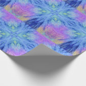 抽象芸術アート紫の緑のギフトラップマット ラッピングペーパー (角)