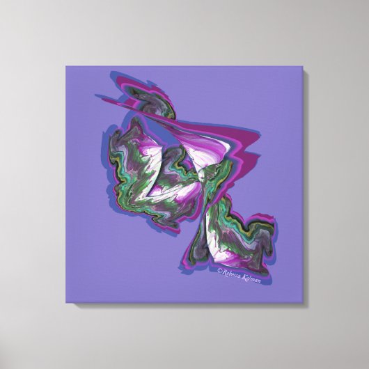 抽象芸術アート絵を描とデジタル創造 キャンバスプリント (正面)