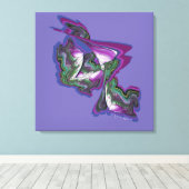 抽象芸術アート絵を描とデジタル創造 キャンバスプリント (インサイチュ (ウッドフロア))