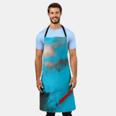 抽象芸術アート絵を描Backgroundart,,素晴らし,blue,canvas, エプロン (着用した状態)