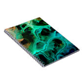 抽象芸術アート絵画スミレとパイの明るいネオン ノートブック (右側)