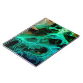 抽象芸術アート絵画スミレとパイの明るいネオン ノートブック (左側)