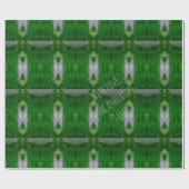 抽象芸術アート緑の幾何学的パタエレガントーン ラッピングペーパー (フラット)