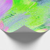 抽象芸術アート背景手描きアクリル絵 ラッピングペーパー (角)