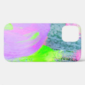 抽象芸術アート背景手描きアクリル絵 Case-Mate iPhoneケース (裏面 (横))