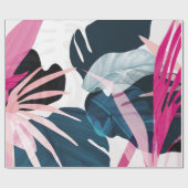 抽象芸術アート葉熱帯の背景壁紙 ラッピングペーパー (フラット)