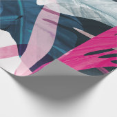 抽象芸術アート葉熱帯の背景壁紙 ラッピングペーパー (角)