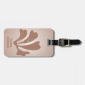 抽象芸術アート褐藻昆布 ラゲッジタグ (正面横)