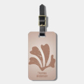 抽象芸術アート褐藻昆布 ラゲッジタグ (正面縦)