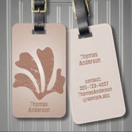 抽象芸術アート褐藻昆布 ラゲッジタグ