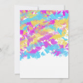 抽象芸術アート誕生日パーティーのスプラッシュ 招待状 (裏面)