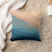 抽象芸術アート赤面ピンクとブルーウォーター色iPhone クッション (ブランケット)