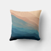 抽象芸術アート赤面ピンクとブルーウォーター色iPhone クッション (裏面)