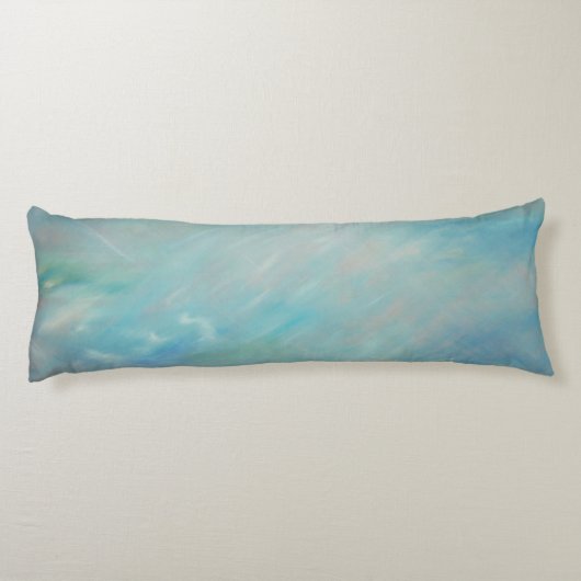 抽象芸術アート青い煙草長い枕 ボディピロー (裏面)