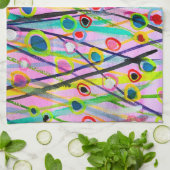 抽象芸術アート風景カラフル水彩 キッチンタオル (折り畳み)