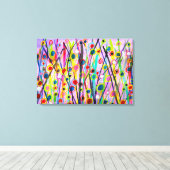 抽象芸術アート風景カラフル水彩 キャンバスプリント (インサイチュ (ウッドフロア))