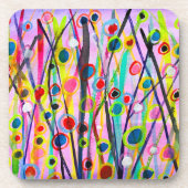 抽象芸術アート風景カラフル水彩 コースター (正面)