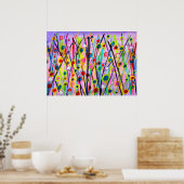 抽象芸術アート風景カラフル水彩 ポスター (キッチン)