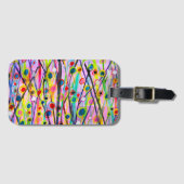 抽象芸術アート風景カラフル水彩 ラゲッジタグ (正面横)