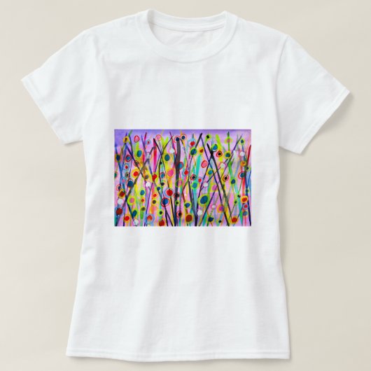 抽象芸術アート風景カラフル水彩 Tシャツ (デザイン正面)