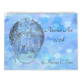 抽象芸術アート黒と白の色合い カレンダー (カバー)