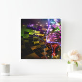 抽象芸術アート11時計 スクエア壁時計 (ホーム)