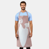 抽象芸術アート2黒人女性 エプロン (着用した状態)