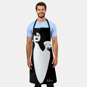 抽象芸術アート2黒人女性 エプロン