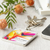 抽象芸術アート7キーチェーン キーホルダー (側面)