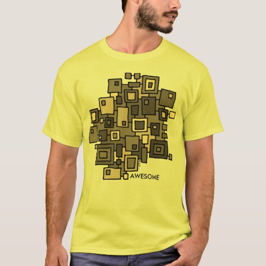 抽象芸術アート – シティマップII Tシャツ (正面)