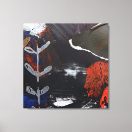 抽象芸術アート（シルバー、銅、赤） キャンバスプリント