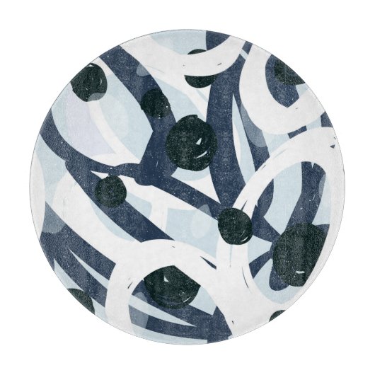 抽象芸術アート：シームレス絵画なイラストレーション カッティングボード (正面)