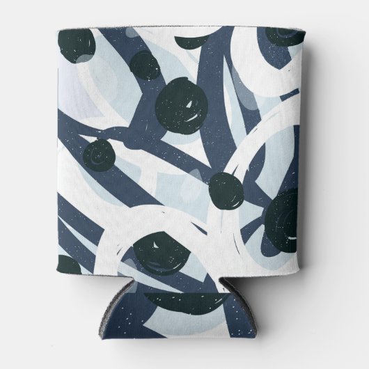 抽象芸術アート：シームレス絵画なイラストレーション 缶クーラー (正面)