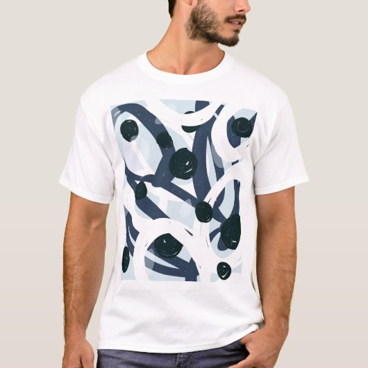 抽象芸術アート:シームレス絵画なイラストレーション Tシャツ (正面)