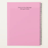 抽象芸術アート、トレンディーと女エレガント性 プランナー手帳 (裏面)