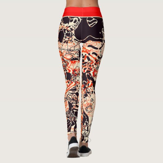 抽象芸術アート「ハートはドラゴン」 レギンス (裏面)